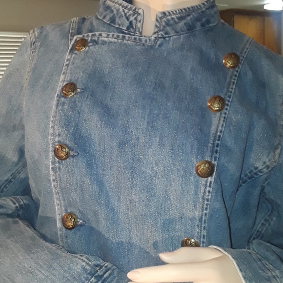 Lauren Ralph Lauren Double Breasted Denim … - Picture 9 of 11